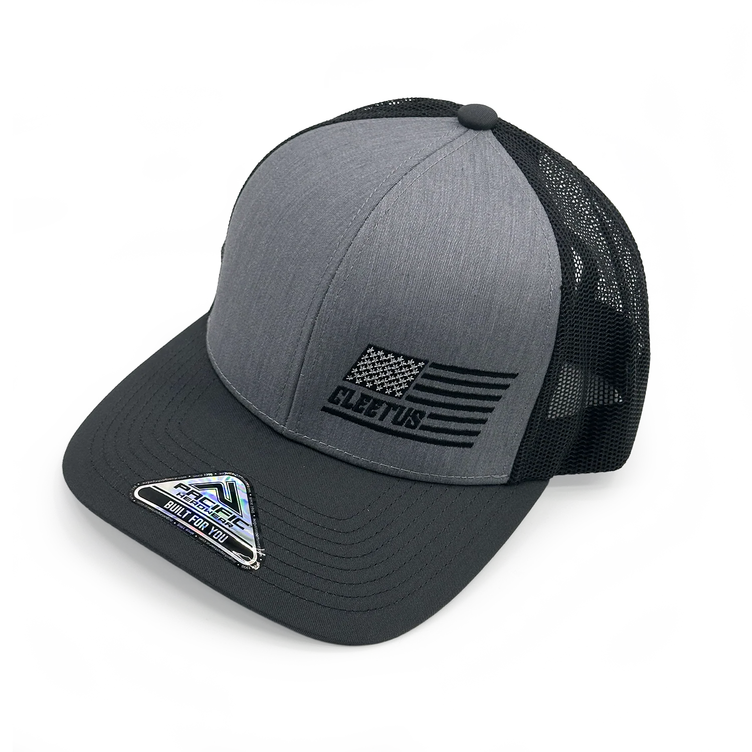 1307-black-and-gray-machine-cleetus-hat-1.webp Black and Gray Machine Cleetus Hat