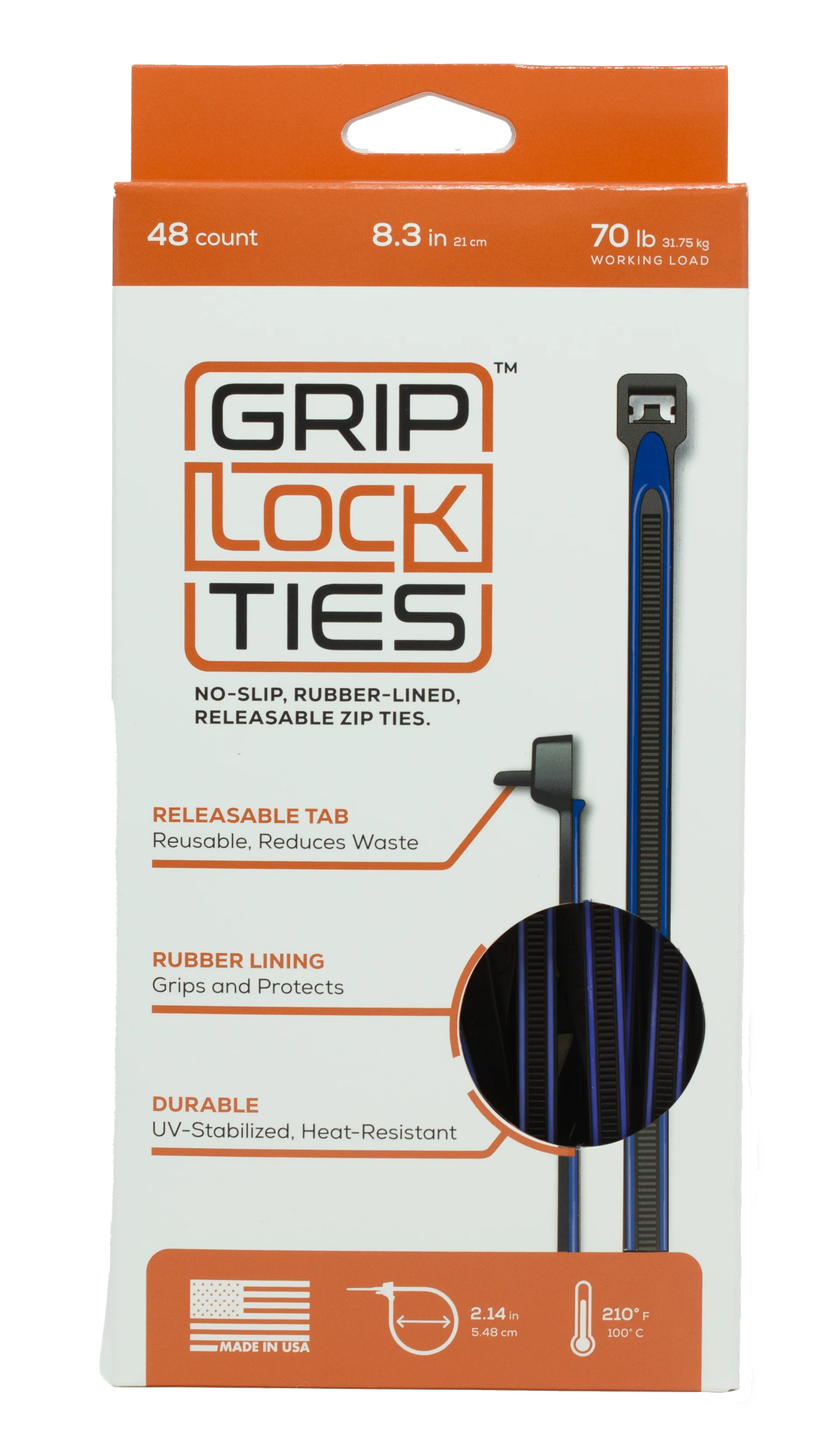 GripLockTies® Ties - Releasable and non-slip tie