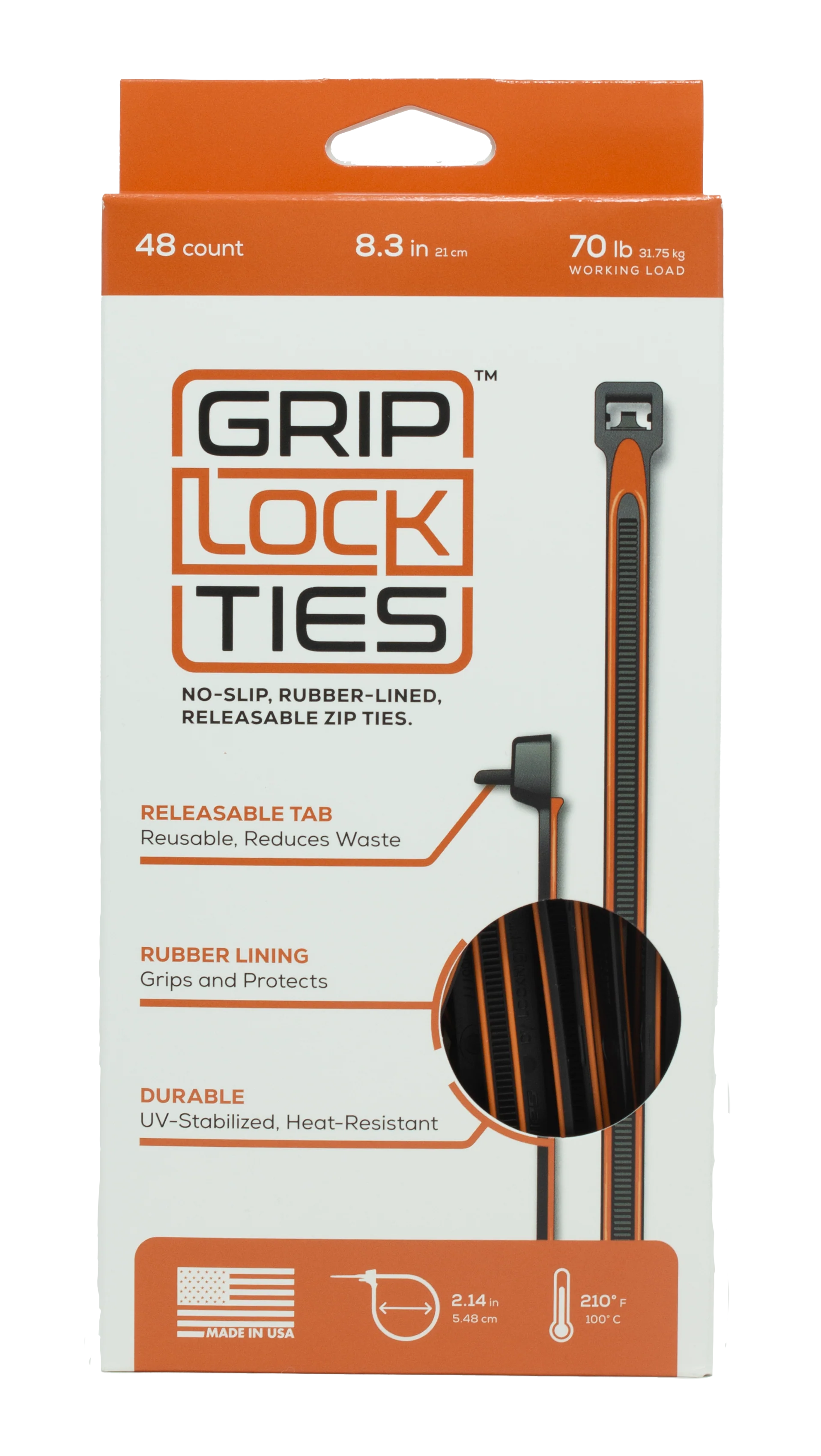 GripLockTies® Ties - Releasable and non-slip tie