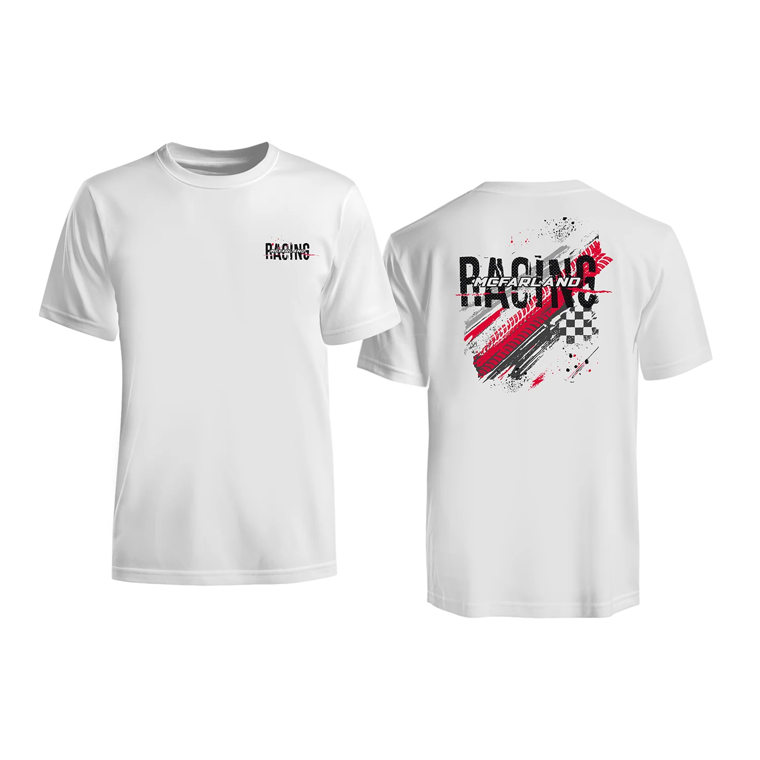 McFarland Racing Tire Tracks Shirt (White or Black)