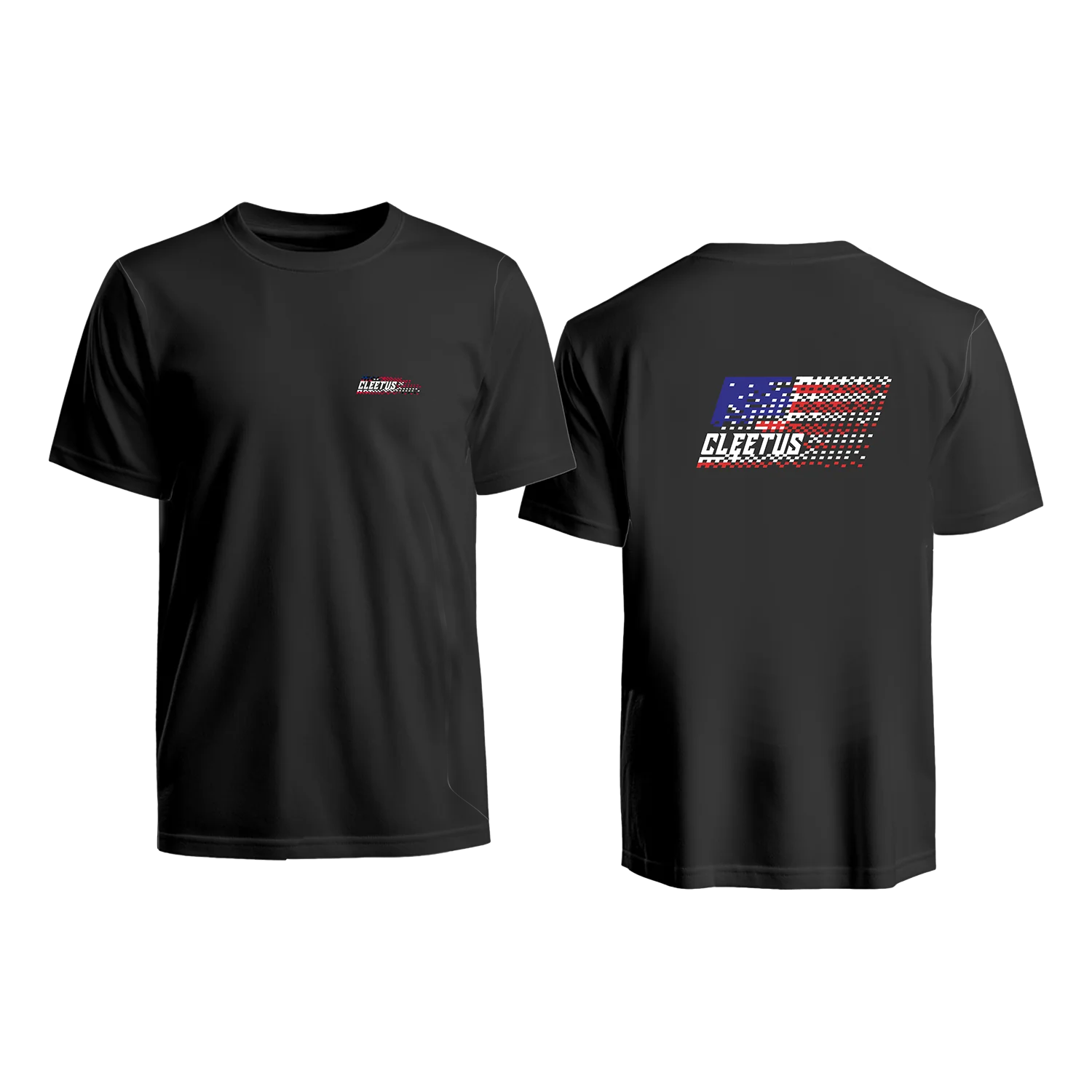 Cleetus Pixel Flag Shirt (Black or White Option)