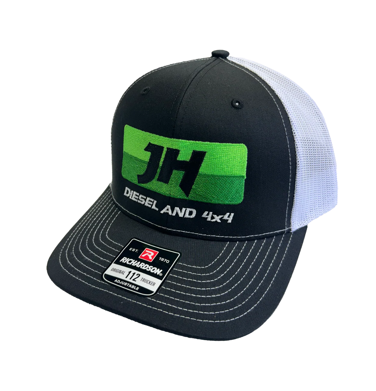 JH's Diesel Black and White Richardson Snapback